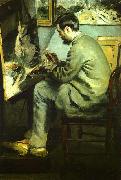Pierre Renoir Bazille at his Easel Spain oil painting reproduction